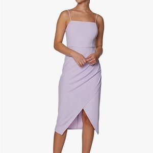 LAUNDRY BY SHELLI SEGAL Women's Asymmetrical Midi Dress with Spaghetti Straps